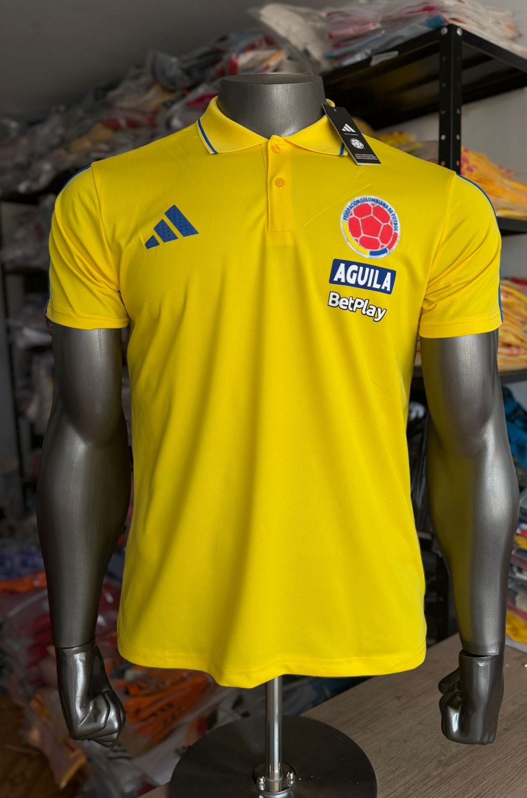 Polo seleccion Colombia Amarillo encauchetado