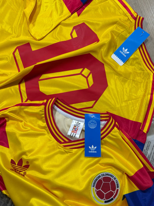 Camiseta Colombia 1990 amarilla (sin marcar)